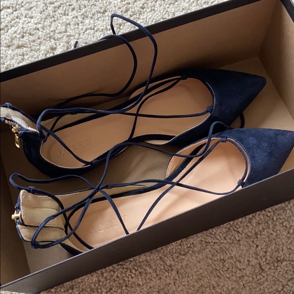 J. Crew lace up strappy pointed flats - 8 - Picture 6 of 8